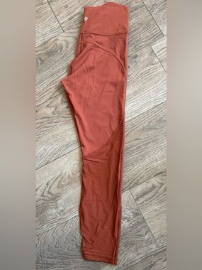 Lululemon High-Rise Dark Terracotta Athletic Leggings
